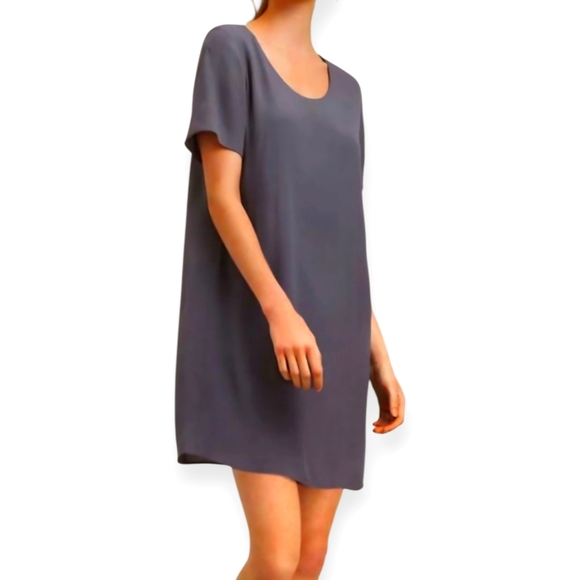Aritzia Dresses & Skirts - WILFRED FREE Teigen Navy Tee Dress Sz XXS Rayon Mini Old Money Minimalist Casual